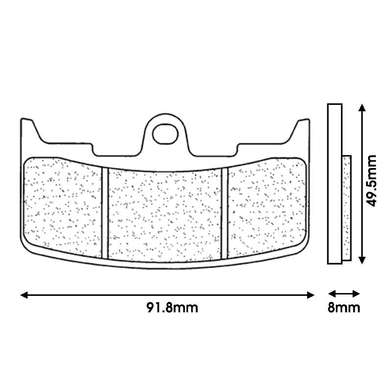 Plaquette de frein CL Brakes pour Buell XB9S Lightning 2003+ et XB12R Firebolt 2004-2008 avant (1 jeu, métal fritté) - vue 2