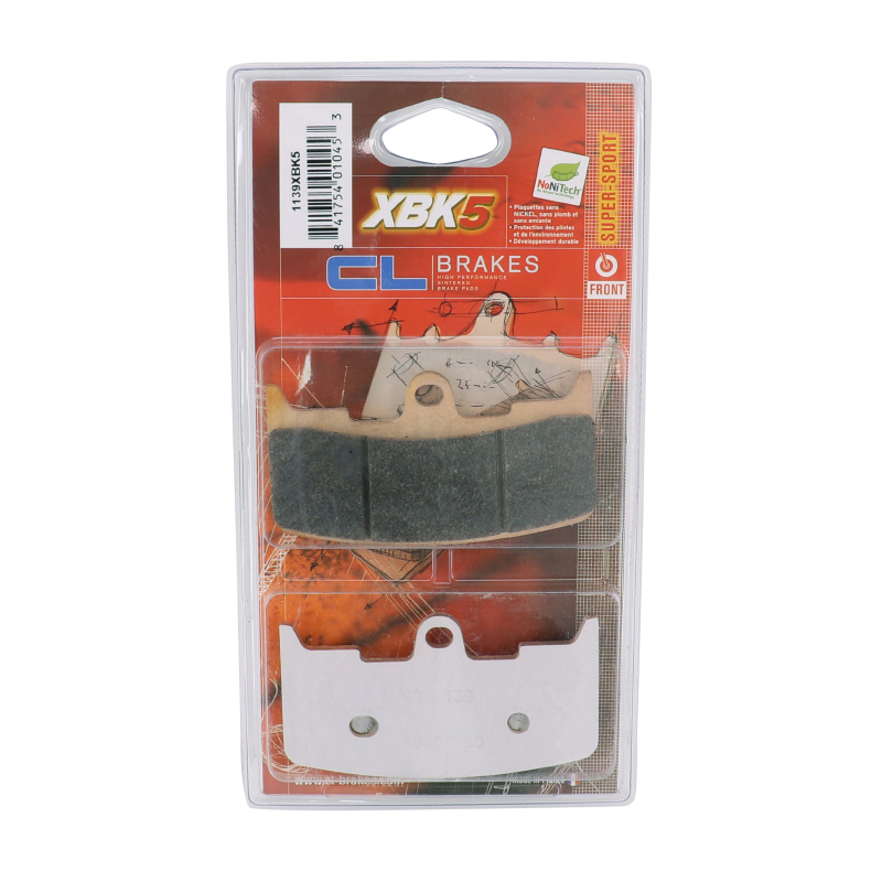 Plaquette de frein CL Brakes pour Buell XB9S Lightning 2003+ et XB12R Firebolt 2004-2008 avant (1 jeu, métal fritté) - vue 3