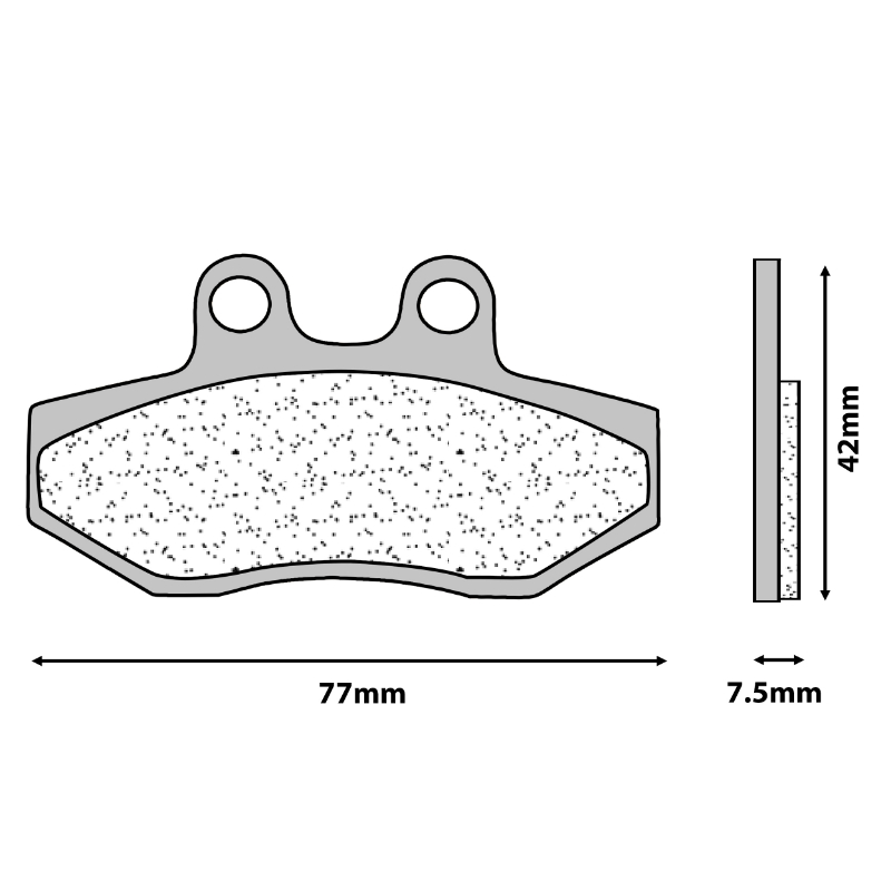 Plaquette de frein CL Brakes Aprilia 125 Classic 1996+, Pegaso 1990+ AV, Red-Rose 1990+ AV, Tuareg 1990+ AV, Rieju 125 MRX 2002-2008 AV (1144 S4) - vue 2