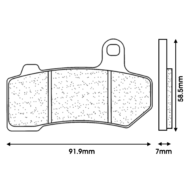 Plaquette de frein CL Brakes métal fritté 1172 A3+ pour Harley-Davidson (1 jeu de 2) - vue 2
