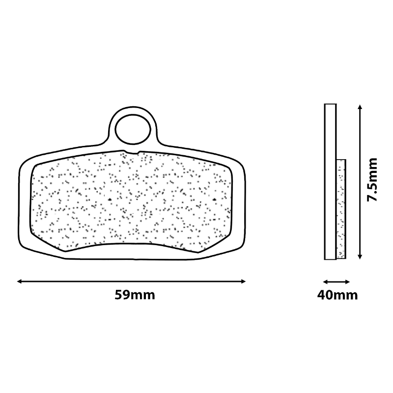 Plaquette de frein CL Brakes pour Gas-Gas 125-250-280-300 TXT 2012+ / KTM 85-250-350 SX 2014+ / Sherco 125-250 ST 2013+ avant (1228 MX10) - vue 2