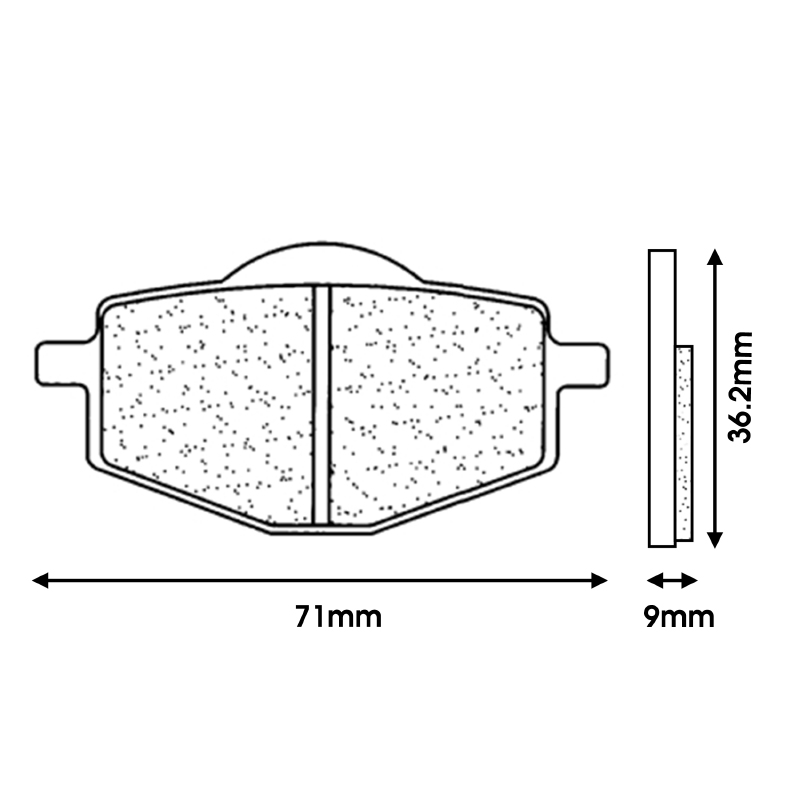 Plaquettes de frein CL Brakes pour Yamaha DT 125, TDR 125, XT 400-600, YZ 125-250, TT 600, XTZ 600 (2284 S4) - vue 2