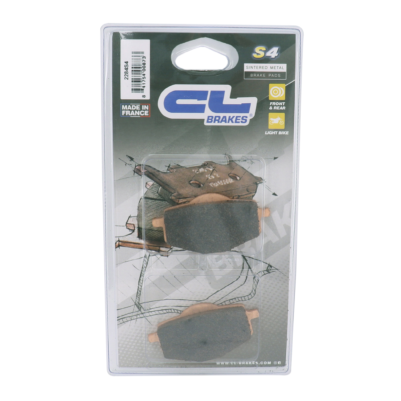 Plaquettes de frein CL Brakes pour Yamaha DT 125, TDR 125, XT 400-600, YZ 125-250, TT 600, XTZ 600 (2284 S4) - vue 3