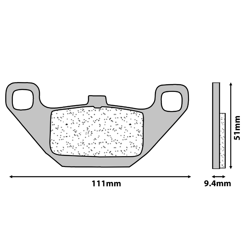 Plaquettes de frein CL Brakes pour Kawasaki 400-500-550-600-750-900-1000-1100-1500 GPZ VN Z (2285-A3) - vue 2