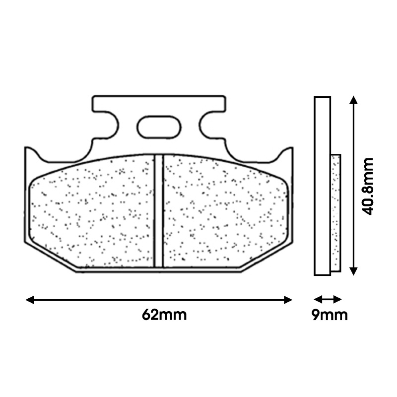 Plaquette de frein CL Brakes 2299 X59 touring métal fritté - vue 2