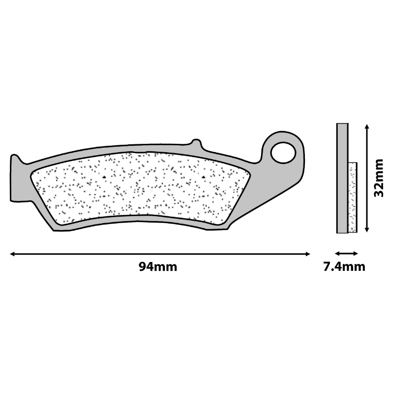 Plaquette de frein CL Brakes Honda 125 CR 1987-1994, CR 250 R 1987-1994, XLR 250 1988-1990, XR 250 R 1988-1989, CR 500 R 1987-1994, XR 600 R 1988-1992 avant (2302 MX10) - vue 2