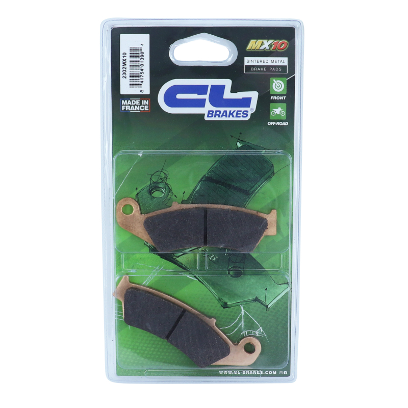 Plaquette de frein CL Brakes Honda 125 CR 1987-1994, CR 250 R 1987-1994, XLR 250 1988-1990, XR 250 R 1988-1989, CR 500 R 1987-1994, XR 600 R 1988-1992 avant (2302 MX10) - vue 3