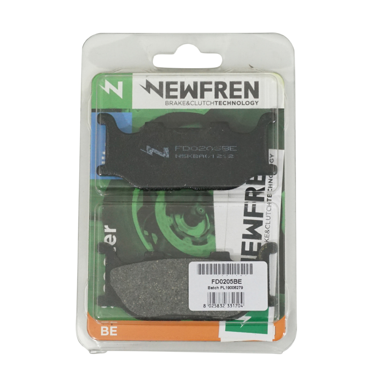 Plaquette de frein Newfren pour yamaha 660 MT-03 2006+2014 av, 500 TMAX 2004+2007 av, 600 FZ6 r 2009+2014 av, 400 majesty 2005+2011 av (l 94.5MM - h 41.5MM - p 10MM) (FD0205BE) (elite organique) - vue 3