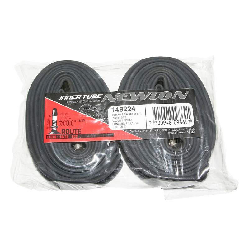 Chambre à air vélo 700 x 19-23 Newton valve Presta 51,5 mm (lot de 2) - vue 2