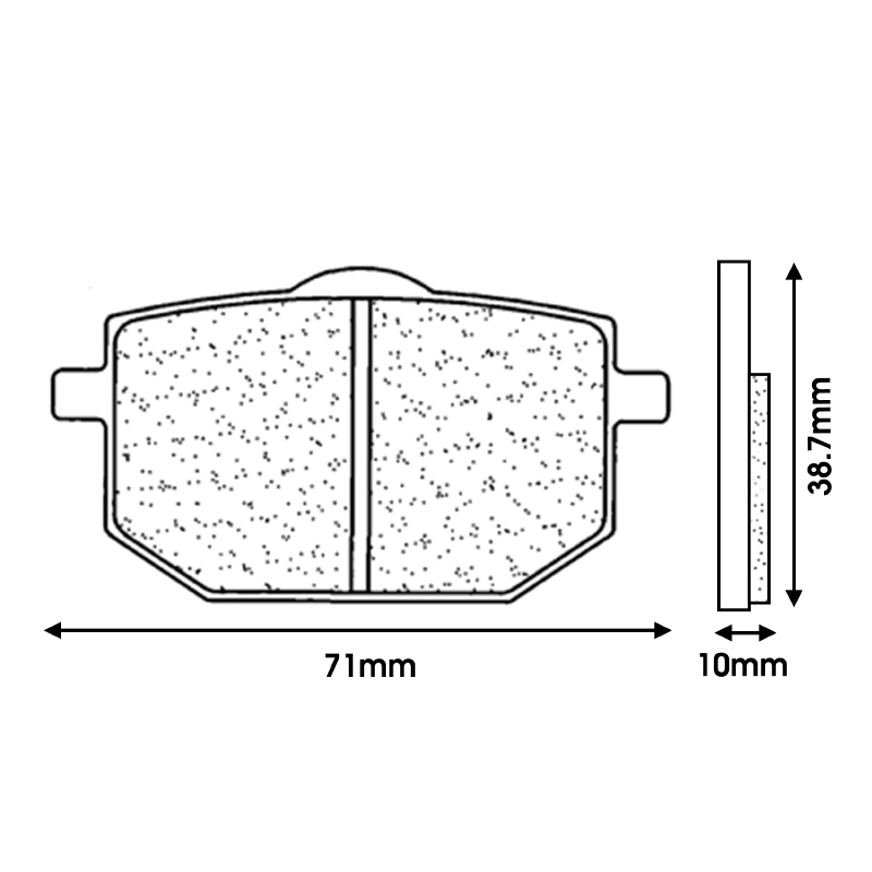 Plaquette de frein CL Brakes pour Yamaha XT 600 Ténéré 1985-1990 et Moto-Guzzi 750 NTX 1990+ avant (jeu de 2) - vue 2