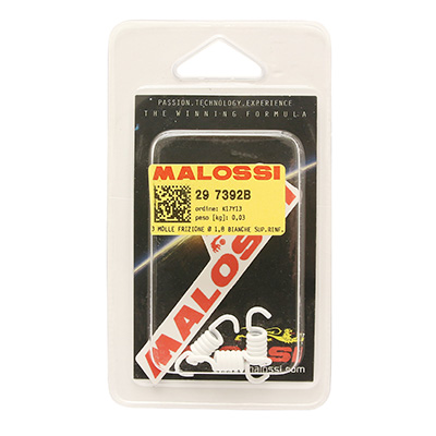 Ressort embrayage scoot Malossi racing pour embrayage origine piaggio 50 zip, typhoon, nrg-gilera 50 stalker, runner -diam 107- diam 1,8MM blanc (jeu) - vue 2