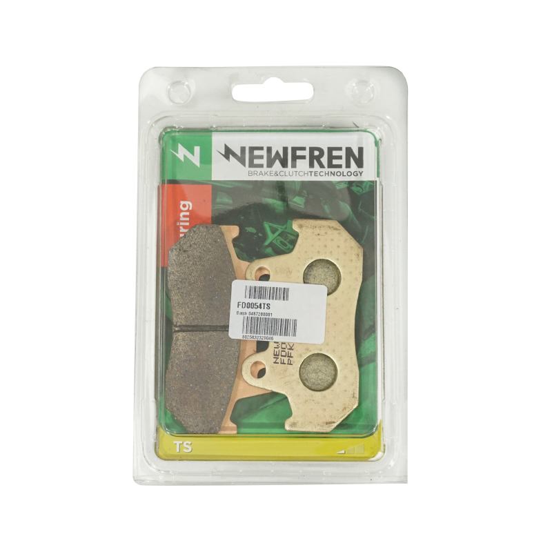 Plaquette de frein Newfren pour honda 600 CBR f 1987+1990 ar, 500 CX 1982+1985 ar, 1100 GL DX 1982+ ar, 250 NSR 1986+ ar (l 90MM - h 49.5MM - p 10.3MM) (FD0054TS) (touring metal fritte) - vue 3