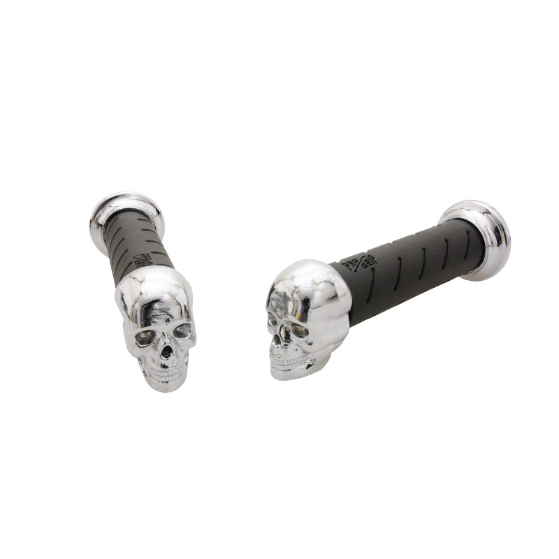 Revêtement poignée Progrip 862 closed end noir-chrome 140 mm (paire) - vue 2
