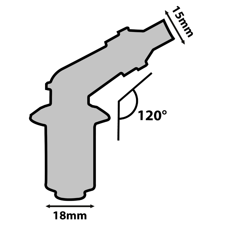 Antiparasite P2R résine 120° standard noir GY6 - vue 4