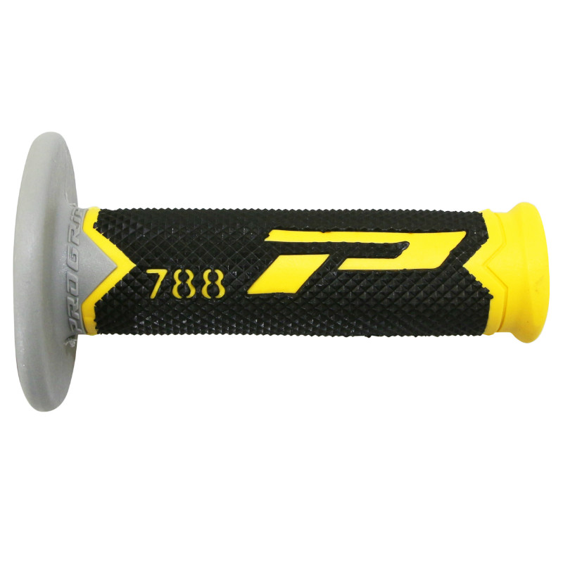 Revêtement de poignée Progrip 788 Triple densité jaune-noir-gris 115 mm fermé (paire) - vue 3