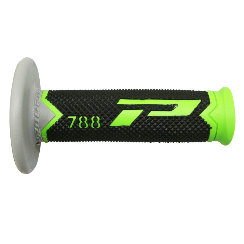 Revêtement de poignée Progrip 788 triple densité vert-noir-gris closed end 115 mm (paire) - vue 3