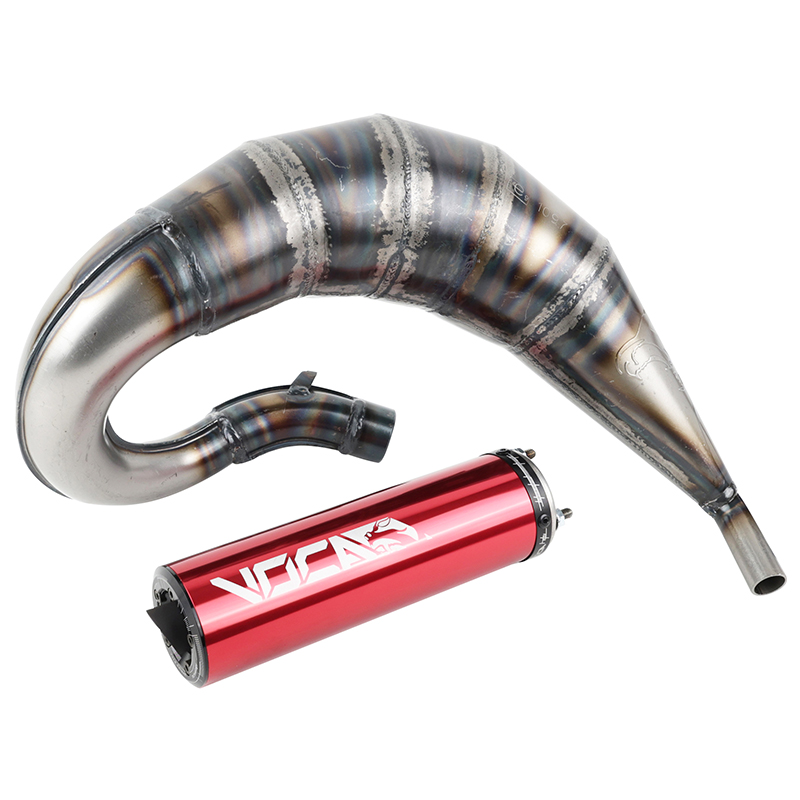 Silencieux VOCA Racing pot 50 boîte Rookie pour Rieju 50 MRX, RR et HM 50 Furia passage haut alu rouge - vue 2