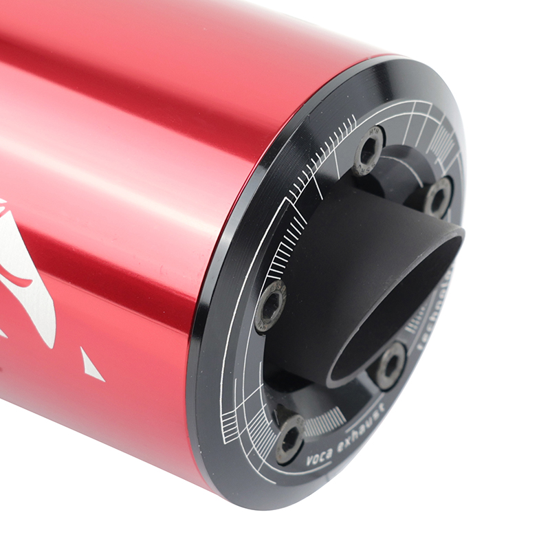 Silencieux VOCA Racing pot 50 boîte Rookie pour Rieju 50 MRX, RR et HM 50 Furia passage haut alu rouge - vue 3