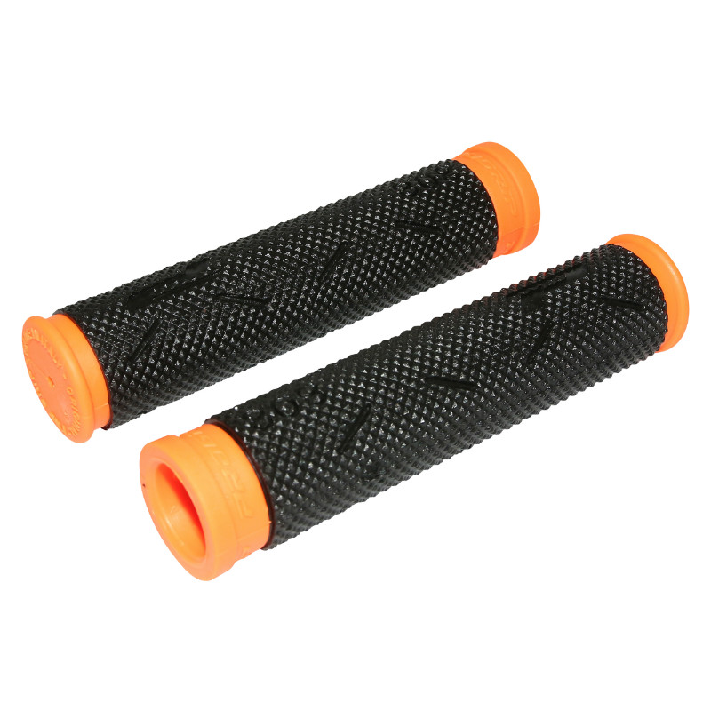 Poignée VTT Progrip 808 noir-orange fluo Ø22 mm L120 mm (paire)