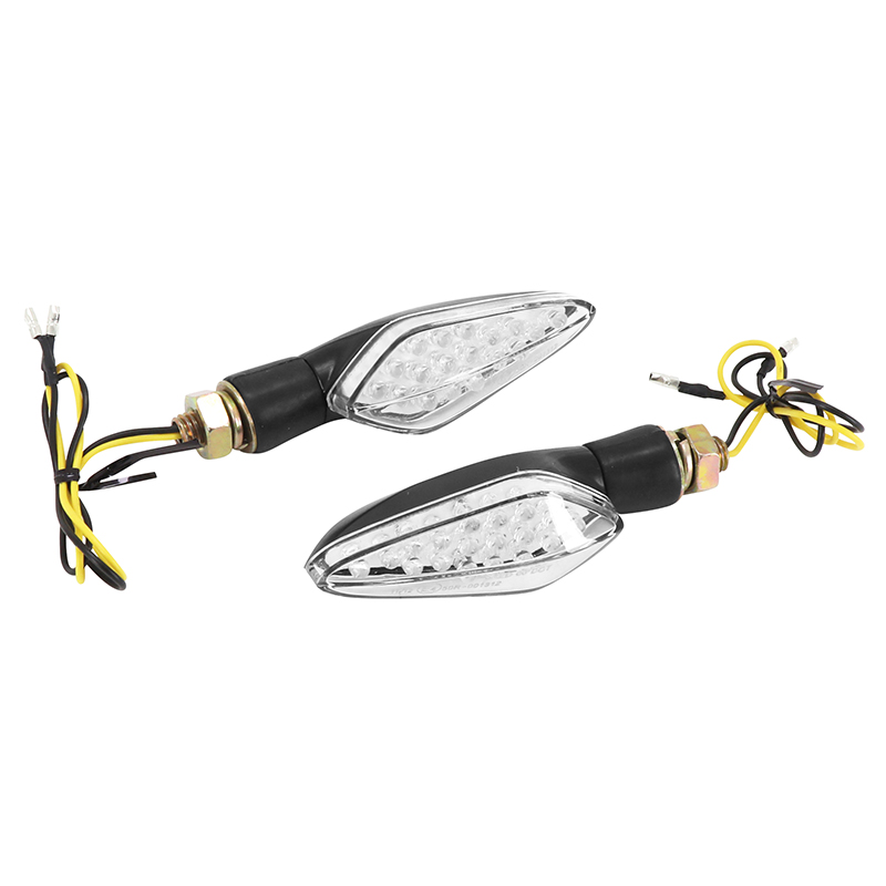 Clignotant moto Avoc hiro 18 leds base ABS transparent-noir (l 99MM - h 30MM - l 40MM) (homologue ce) (paire) - vue 2