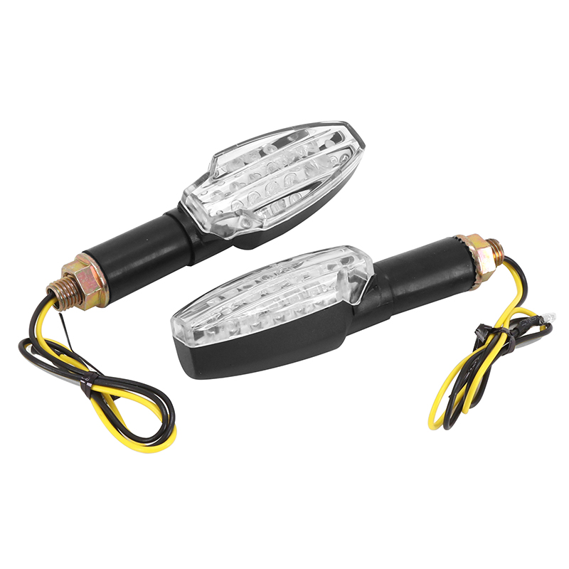 Clignotant moto AVOC Fuka 15 LEDs base ABS transparent-noir (L 95 mm - H 30 mm - l 30 mm) homologué ECE (paire) - vue 2