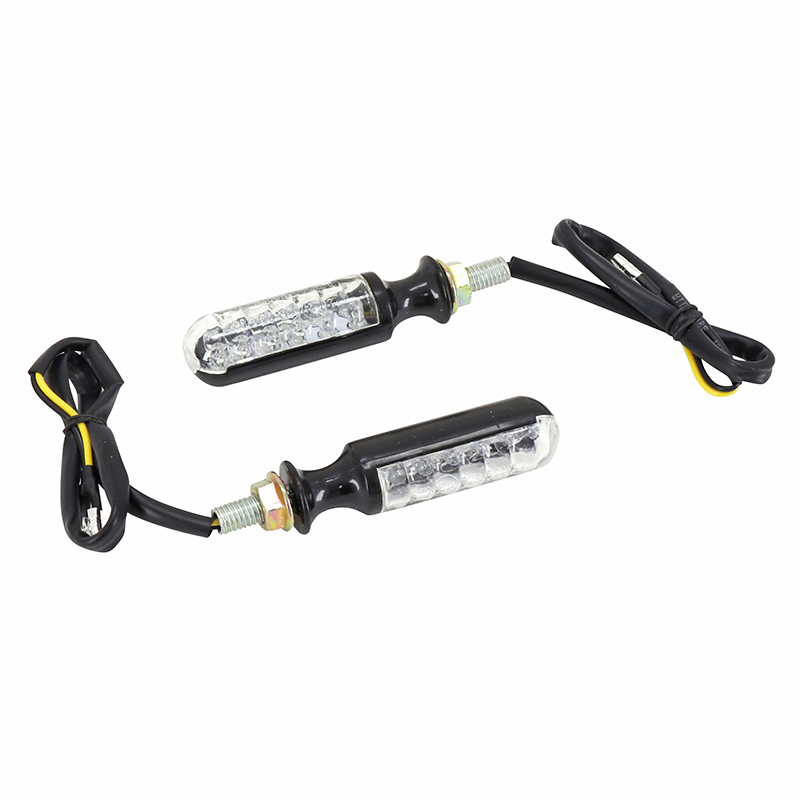 Clignotant moto AVOC Atami 12 LEDs base ABS transparent-noir (l 73 mm - h 20 mm - l 20 mm) homologué ECE - Paire - vue 2