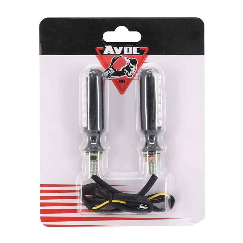 Clignotant moto AVOC Atami 12 LEDs base ABS transparent-noir (l 73 mm - h 20 mm - l 20 mm) homologué ECE - Paire - vue 3