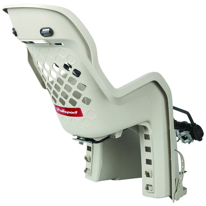 Porte bebe-siege enfant arriere Polisport a fixer sur cadre joy creme coussin gris (9 a 22KGS) homologue en 14344 - vue 2