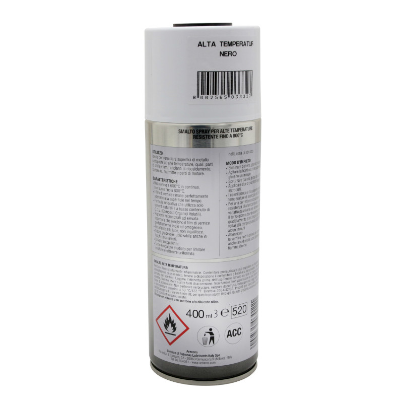 Bombe de peinture Arexons Pro haute température 800°C noir aérosol 400 ml - vue 2