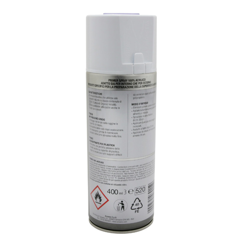Apprêt peinture Arexons primer 100% acrylique spécial plastique transparent 400 ml - vue 2