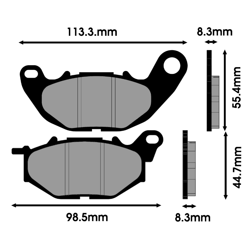 Plaquette de frein Polini pour Yamaha XMAX 125/300, MT-03 320, YZF-R3 320 avant (174.0175) - vue 2