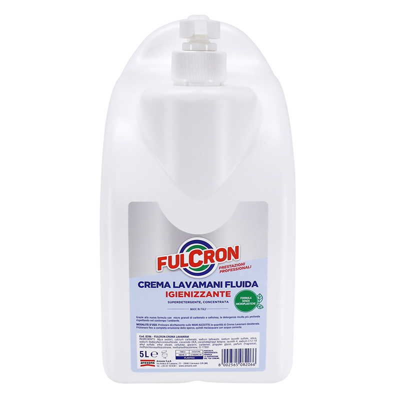 Crème lave-main blanche granuleuse avec pompe 5 L Arexons - vue 2