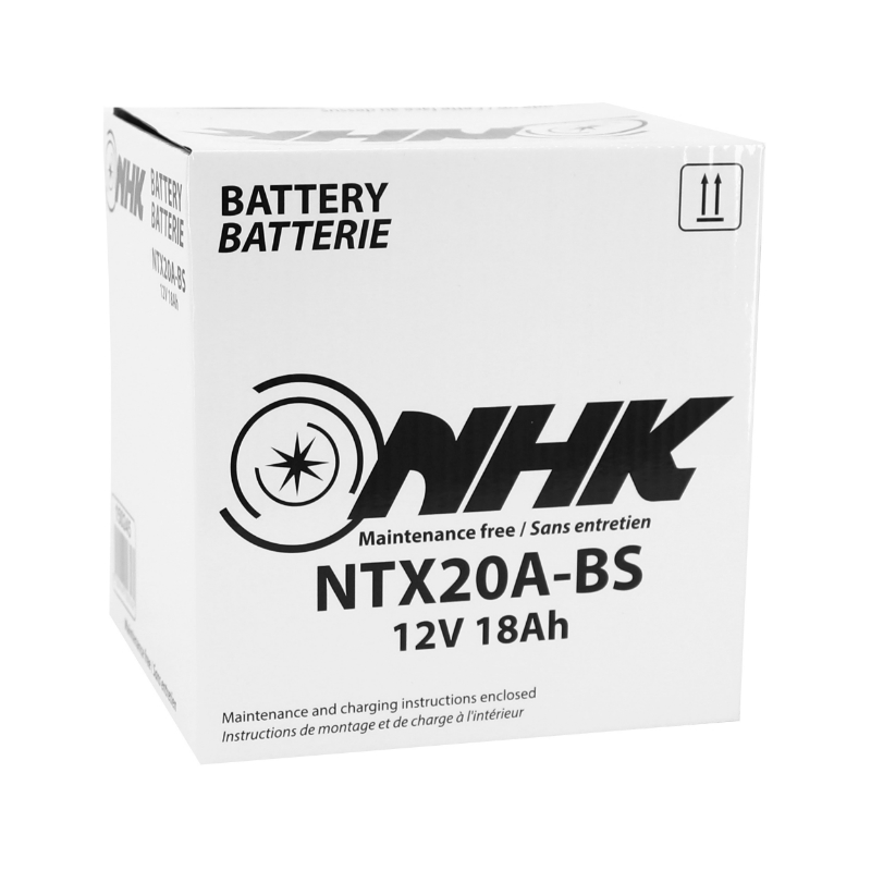 Batterie 12V 18 ah NTX20A-BS Nhk MF sans entretien livree avec pack acide (lg151xl87xh161mm) (peugeot 400 metropolis) (qualite premium - equivalent YTX20A-BS) - vue 4