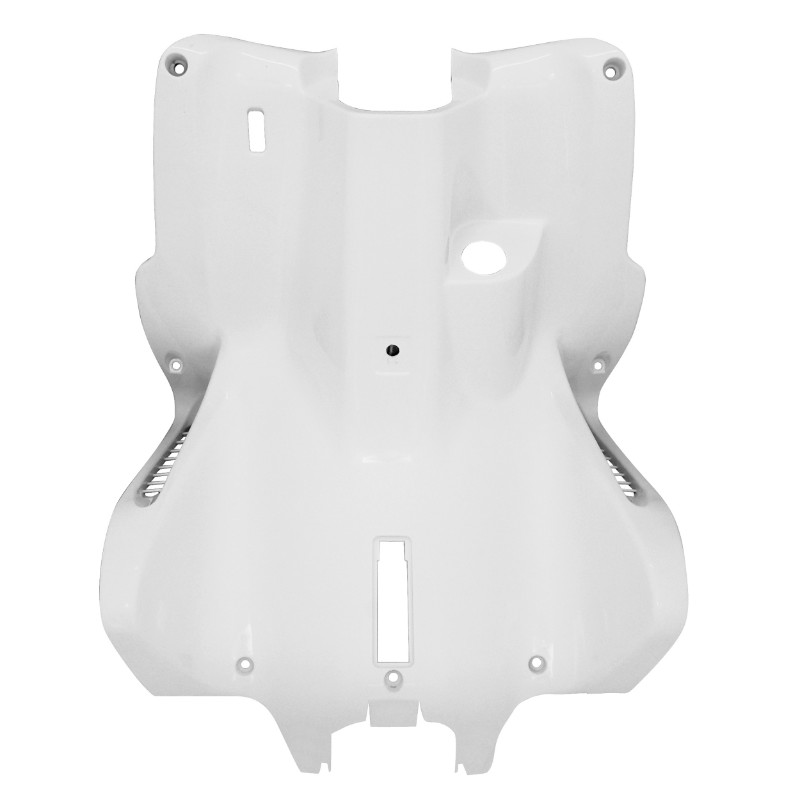 Carenage-tablier ar scoot adaptable MBK 50 nitro 1997+2012-yamaha 50 aerox 1997+2012 blanc brillant -P2R - vue 2