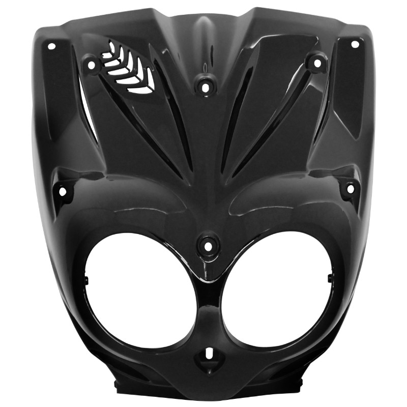 Carénage-tablier avant scooter adaptable MBK 50 Stunt Yamaha 50 Slider noir brillant P2R - vue 2