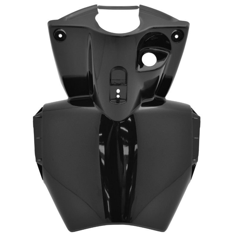 Carénage-tablier arrière scooter adaptable MBK 50 Stunt Yamaha 50 Slider noir brillant P2R - vue 2