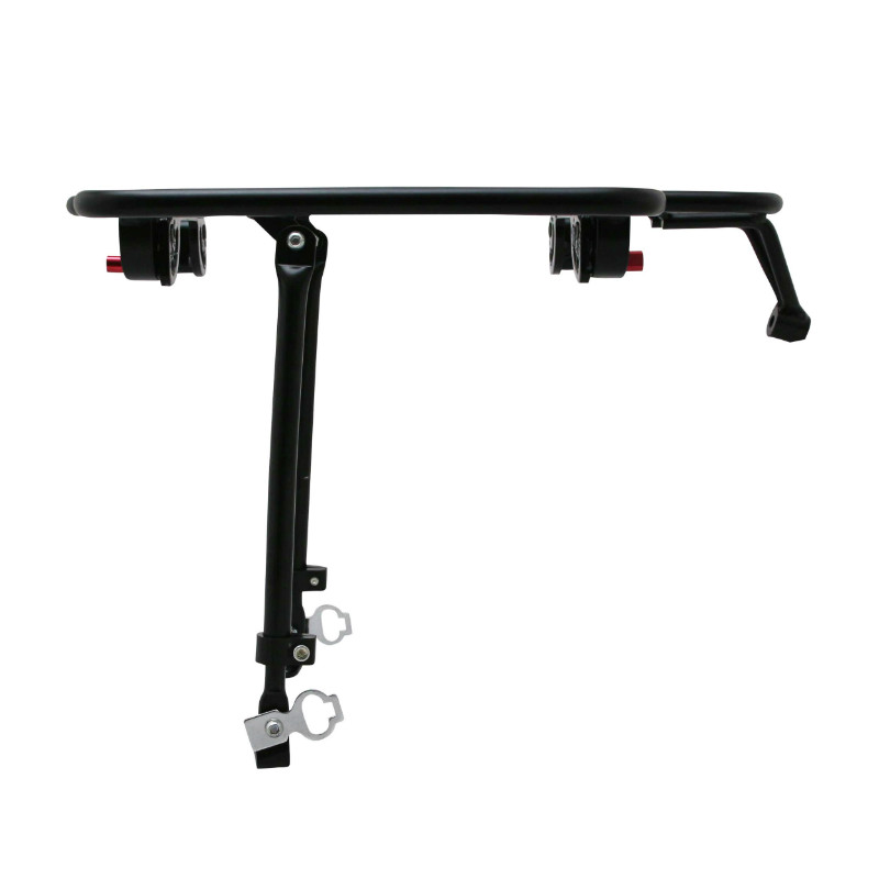 Porte-bagage vélo avant plateforme P2R pliable sur les côtés aluminium noir mat 29''-26'' fixation sur tasseau V-brake - vue 2