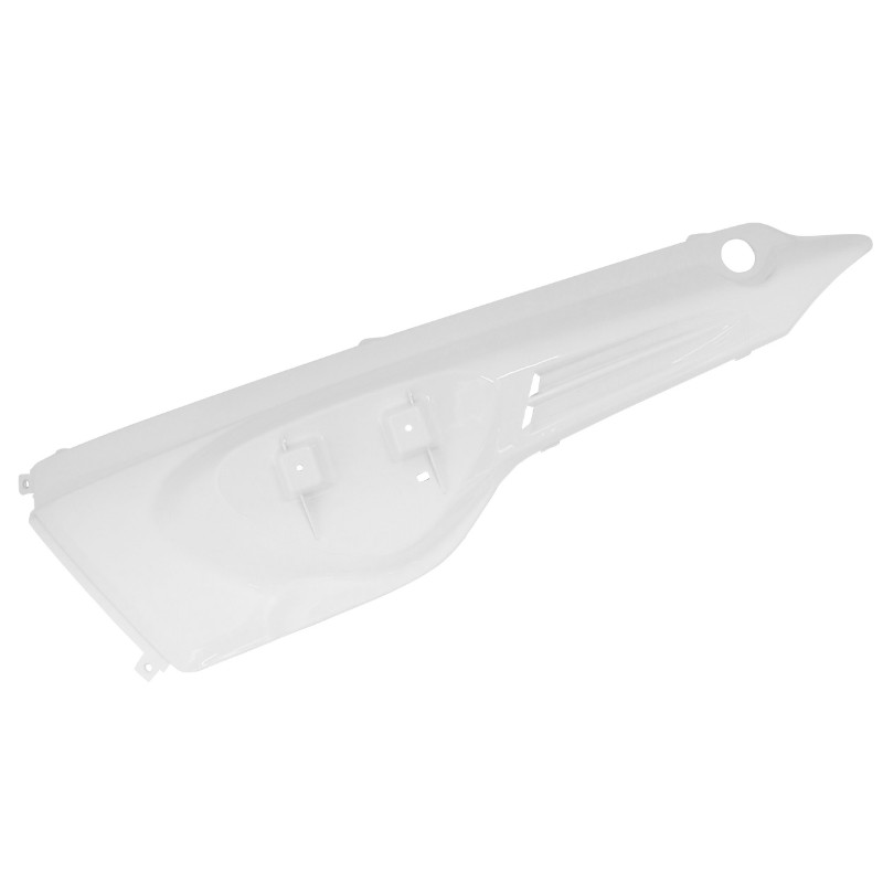 Carénage arrière scooter adaptable MBK 50 Stunt Yamaha 50 Slider blanc brillant gauche P2R - vue 2