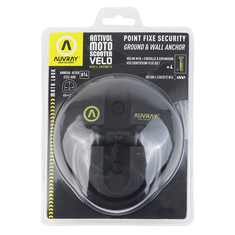 Antivol ancre-ancrage système Auvray point fixe sol et mur 65x42 mm (diam 14 mm) - vue 4