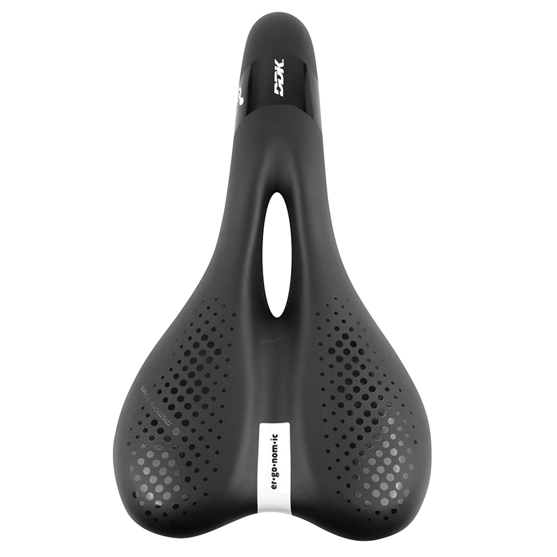 Selle Newton VTT-Trekking ergonomique homme athletic noir à mémoire de forme avec trou central 260x155mm - vue 2
