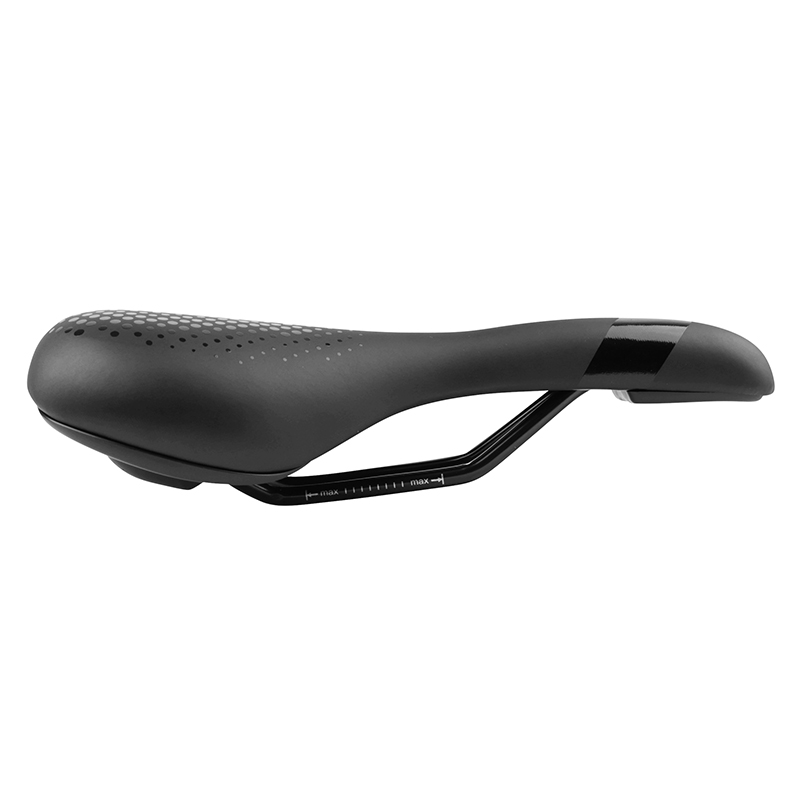 Selle Newton VTT-Trekking ergonomique homme athletic noir à mémoire de forme avec trou central 260x155mm - vue 4