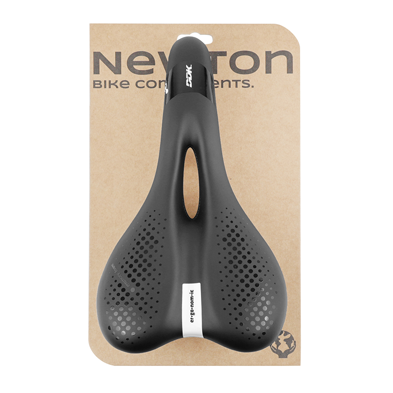 Selle Newton VTT-Trekking ergonomique homme athletic noir à mémoire de forme avec trou central 260x155mm - vue 6