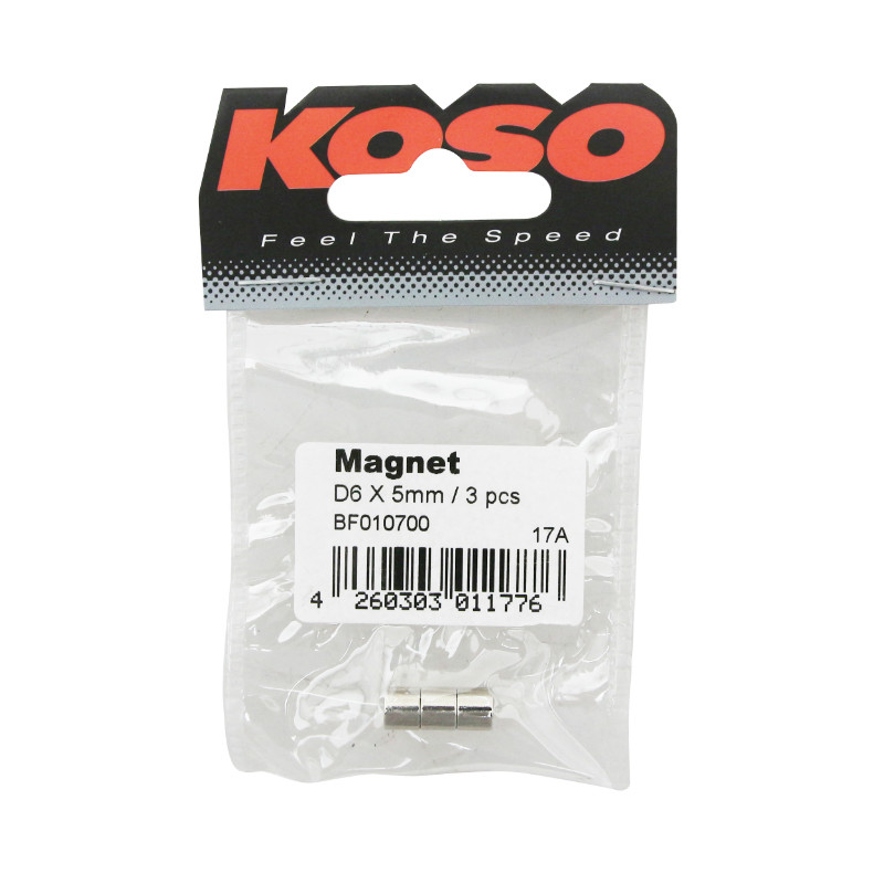Aimant Koso diamètre 6x5 mm (sachet de 3) - vue 2