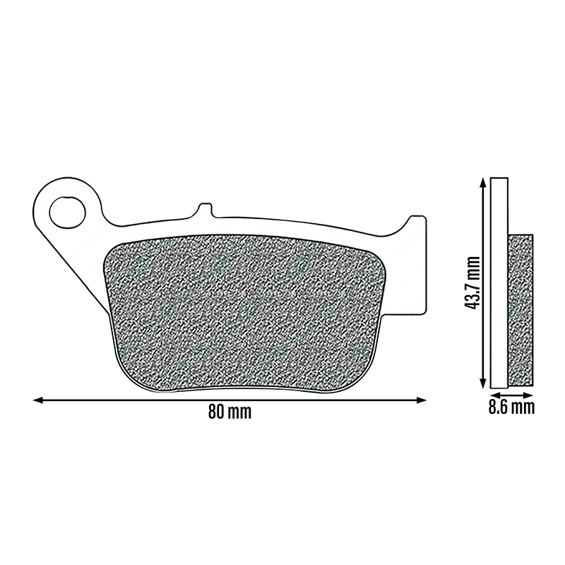 Plaquette de frein Newfren FD0514BE organique Yamaha X-Max 125/250 MBK Skycruiser - vue 2