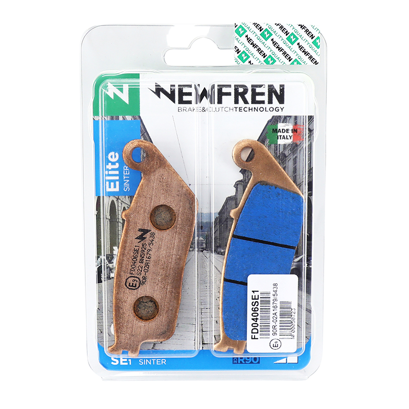 Plaquette de frein Newfren pour honda 125 SH i 2013+2018 av - kymco 250 xciting 2005+ av - yamaha 125 XMAX 2010+2017 av (l 102MM - h 39MM - p 10.3MM) (FD0406SE) (elite metal fritte) - vue 3