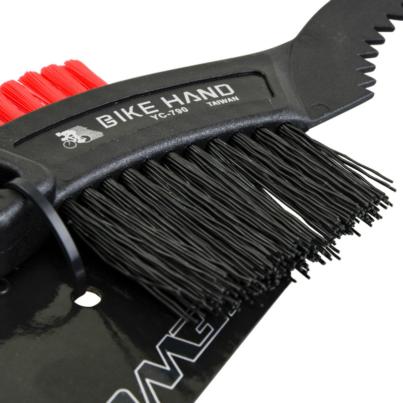 Brosse de nettoyage vélo Newton Clean nylon avec grattoir intégré - vue 3