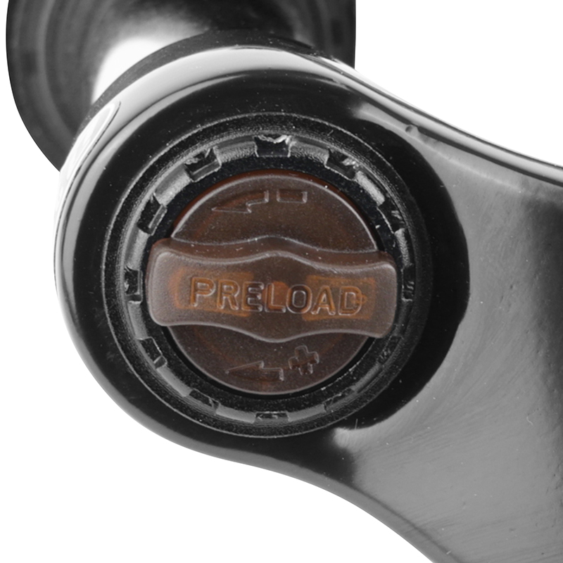 Fourche VTT 29" ZOOM Vaxa 28 noir réglable-blocable au guidon débattement 100 mm pivot lisse 295 mm conique 1"1/2 - 1"1/8-28,6 extérieur compatible disque - vue 3