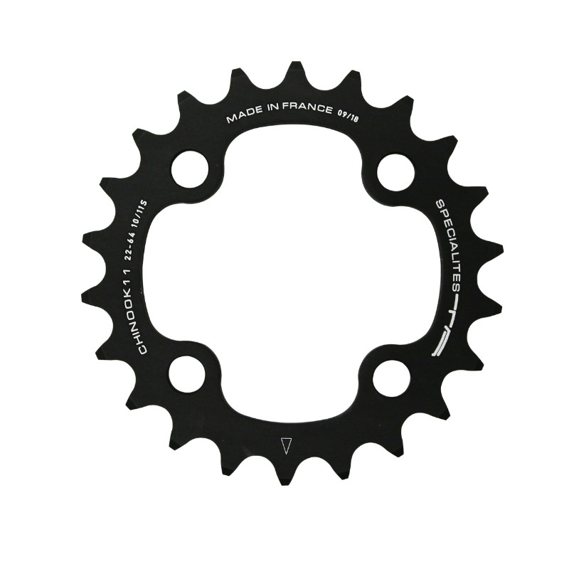 Plateau VTT 4BRA d.104 ta chinook double-triple 32DTS exterieur noir alu pour shimano - sram - race face - fsa 10-11V. (compatible milieu en triple plateau)