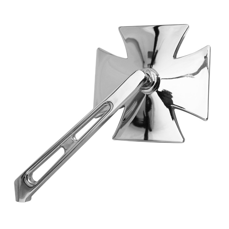 Rétroviseur moto Vicma custom croix de Malte gauche M10-125 chrome - vue 2