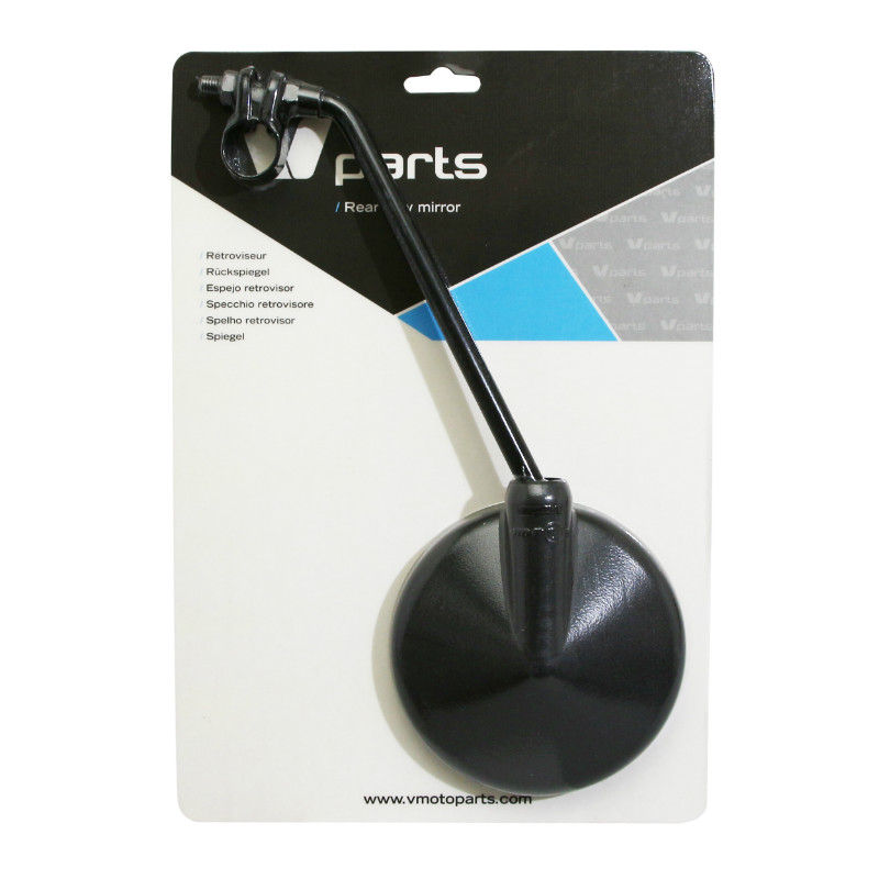 Rétroviseur universel cyclo Vicma rond à collier noir diam 122 mm M8-125 homologué - vue 3